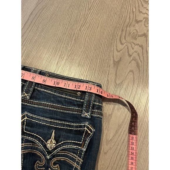 Rock Revival Womens Size 27 Debbie Boot Jeans Low Rise Zip Fly - Picture 8 of 9